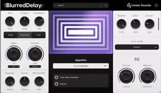 Linear Sounds BlurredDelay v1.1.3 MacOS-音浪网-音乐制作系统办公资源