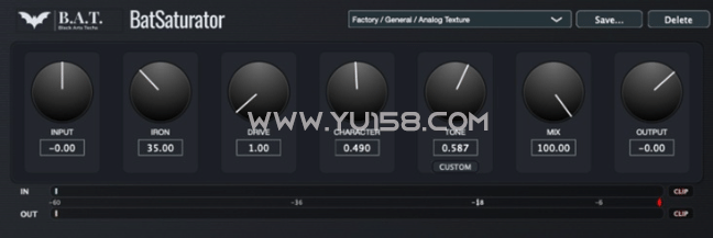 饱和器插件 Black Arts Techs BatSaturator v1.0.0 MacOS-音浪网-音乐制作系统办公资源