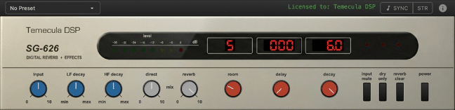 更清晰的混响 Temecula DSP SG-626 v1.2.1 Incl Patched and Keygen-R2R WiN-音浪网-音乐制作系统办公资源