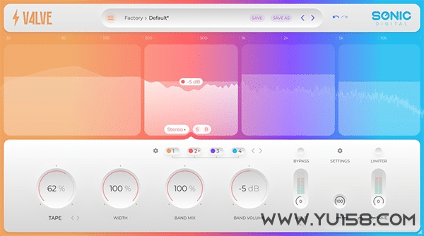 多频段饱和与失真插件 Sonic Academy V4lve v1.0.0 WiN-音浪网-音乐制作系统办公资源