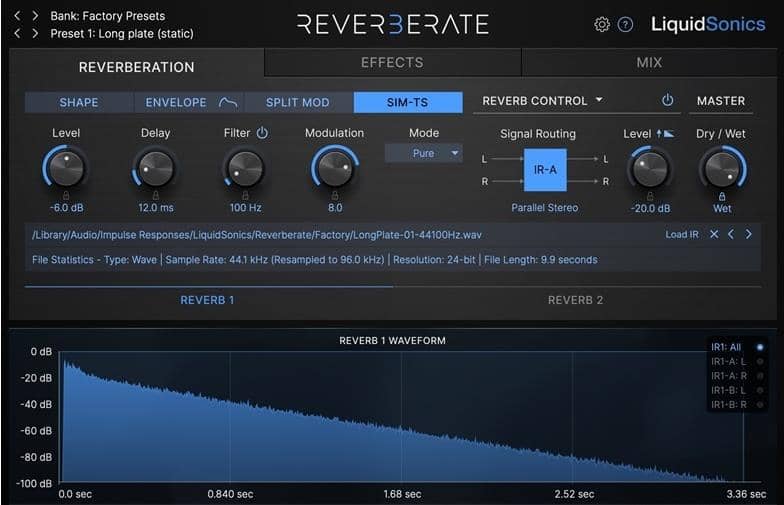 调制真立体声卷积混响插件 LiquidSonics Reverberate v3.1.2 Library v3.1.0-R2R WiN-音浪网-音乐制作系统办公资源