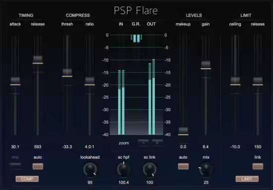 全新心理声学压缩器 PSPaudioware PSP Flare v1.1.0 U2B MacOS-音浪网-音乐制作系统办公资源