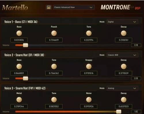 MontroneDSP Martello Drum Synthesizer v1.0.1 WiN x64 VST3-音浪网-音乐制作系统办公资源