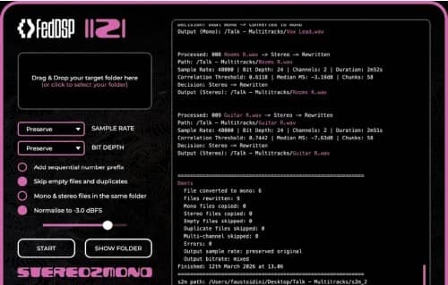 fedDSP Stereo2Mono v1.0.5 Patched+License MacOS-音浪网-音乐制作系统办公资源