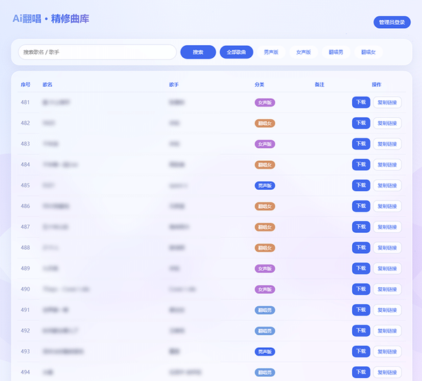 AI翻唱精修曲库 购买翻唱软件用户+网站会员免费使用-音浪网-音乐制作系统办公资源